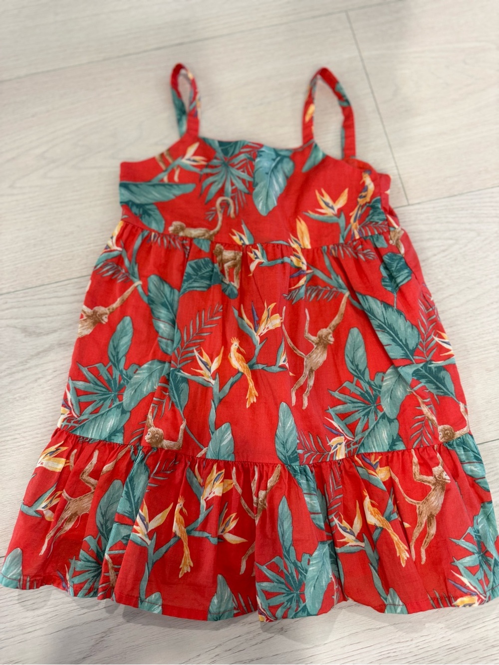 Janie and Jack Red Tropical Print Sundress | 2T